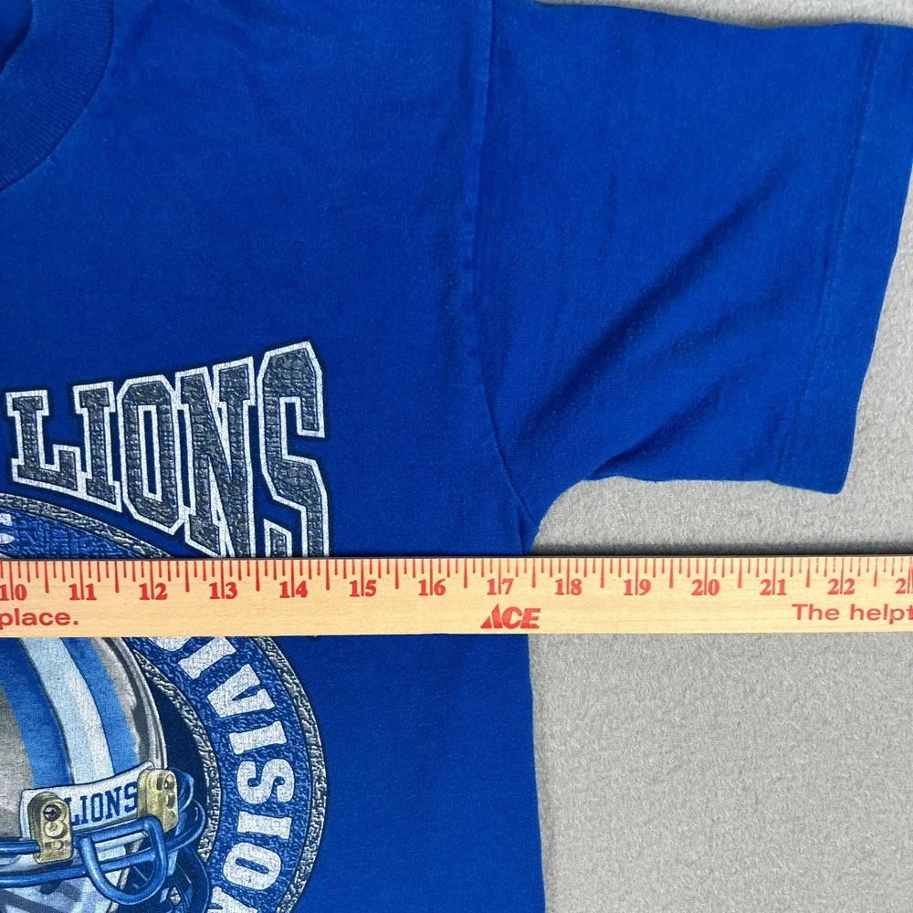 VTG Detroit Lions T Shirt Kids 10-12 NFL Football Single‎ Stitch 1995 90s USA